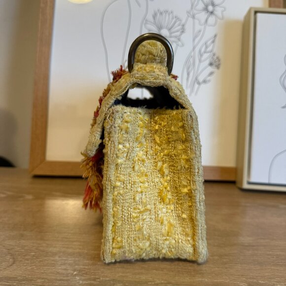 Kooreloo Yellow Petite Tweed Crossbody Bag - Picture 8 of 13
